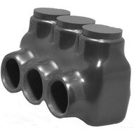 Morris Products 97585 Black Insulated Multi-cable Connector - Single Entry 3 Ports 500 - 4-1