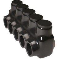 Morris Products 97587 Black Insulated Multi-cable Connector - Single Entry 5 Ports 500 - 4-1