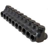 Morris Products 97680 Black Insulated Multi-cable Connector - Dual Entry 10 Ports 750 - 250-1