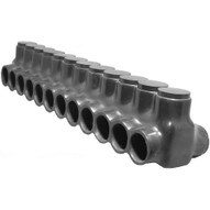 Morris Products 97682 Black Insulated Multi-cable Connector - Dual Entry 12 Ports 750 - 250-1