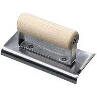 Marshalltown CE384 6 X 3 Steel Concrete Edger 38r 12l-curved Ends-wood Handle-1