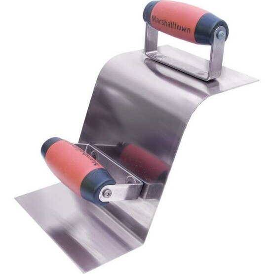 Marshalltown CG513SSD Ss Curb & Gutter Tool-durasoft Hdl 4 Top 6 Face 3 Btm 3r Crb 90 Degree Gtr-1