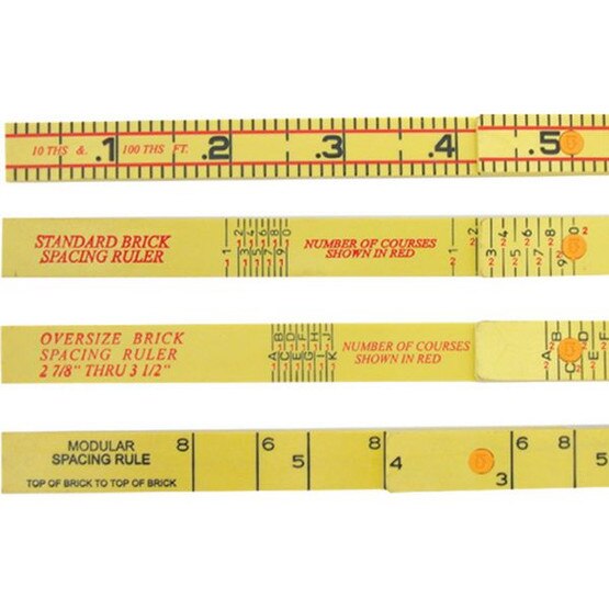 Marshalltown 6647 6' Folding Rule-oversized Brick Spacing-1