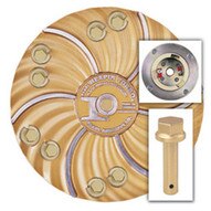 Pearl Abrasive Hex1712cclt 17 Plate With Clutch And Gold Diamond Pins-1