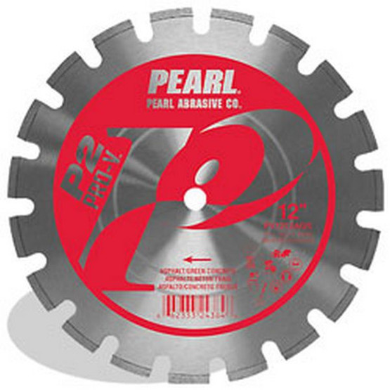Pearl Abrasive Pv1412ags2 14 X .125 X 20mm Pearl P2 Pro-v Asphalt & Green Concrete Segmented Blade 10mm Rim-1