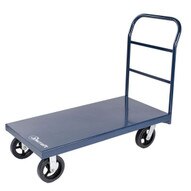 Jescraft PC-430MR8-2R2S Platform Cart - 30 X 48 Heavy Duty Steel Platform Cart W 8 Mold On Rubber Casters-1