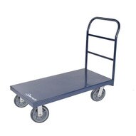 Jescraft PC-430PL8-2R2S Platform Cart - 30'' X 48'' Steel Platform Cart W 8'' Hpe On Polyolefin Core Casters (2r2s)-1