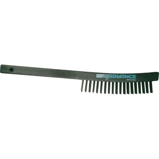 Pferd 85014 Curved Handle Scratch Brush 3x19 Rows Ss Wire Plastic Block (12 In A Box)-1