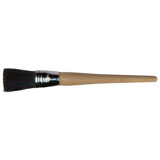 Pferd 89666 1 Round Sash Brush Pure Black Bristle 2-18 Trim (12 In A Box)-1
