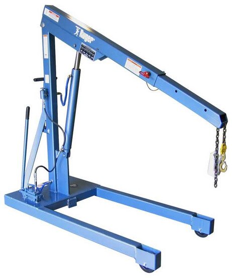 Ruger Industries HP-2W Ruger Wide Base Floor Crane - 2 Ton-2