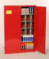 Eagle Manufacturing R PI-7710 Red Aerosol Can Storage Safety Cabinet 30 gal. capacity Self Close-1