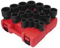 Sunex Tools 4683 3 4 Sae Impact Socket Set Shallow 17 Pc 1-2-1