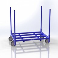 Jescraft SWC-6144 Stackable Warehouse Cart, 4000 LB Capacity - 0