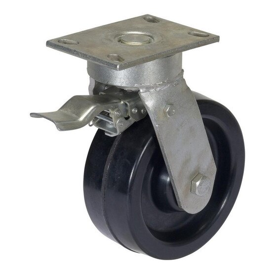 Vestil AHA-6-TLC 8 x 3 in. Aluminum Gantry Crane Caster with Total Lock