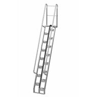 Vestil ATS-10-68-HDG Galvanized Alternate Tread Stair 68 Deg Step 10ft-1