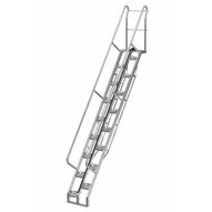 Vestil ATS-11-56-HDG Galvanized Alternate Tread Stair 56 Deg Step 11ft-1