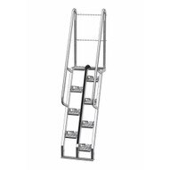 Vestil ATS-5-68-HDG Galvanized Alternate Tread Stair 68 Deg Step 5 Ft-1