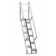 Vestil ATS-6-56-HDG Galvanized Alternate Tread Stair 56 Deg Step 6 Ft-1