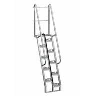 Vestil ATS-6-68-HDG Galvanized Alternate Tread Stair 68 Deg Step 6 Ft-1