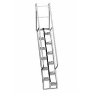 Vestil ATS-7-56-HDG Galvanized Alternate Tread Stair 56 Deg Step 7 Ft-1