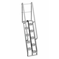 Vestil ATS-7-68-HDG Galvanized Alternate Tread Stair 68 Deg Step 7 Ft-1