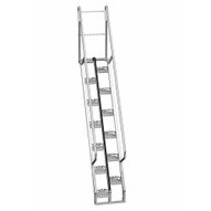 Vestil ATS-8-56-HDG Galvanized Alternate Tread Stair 56 Deg Step 8 Ft-1