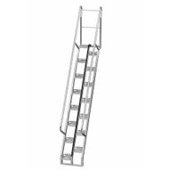 Vestil ATS-9-56-HDG Galvanized Alternate Tread Stair 56 Deg Step 9 Ft-1