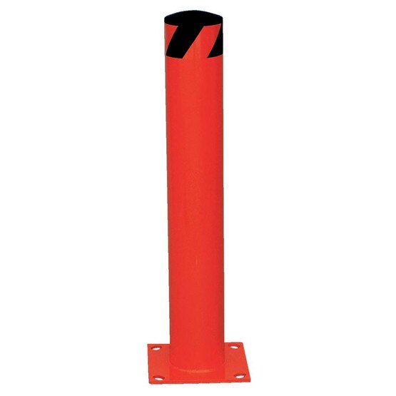Vestil BOL-24-4.5-RED Steel Pipe Safety Bollard - Red-1
