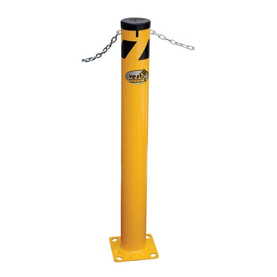 Vestil BOL-JK-48-4.5 Steel Pipe Bollard With Chain Slots-3