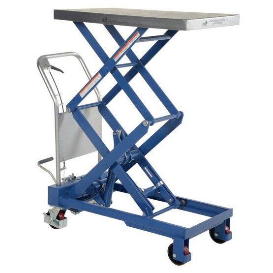Vestil CART-800-D-TS Hydraulic Elevating Double Scissor Cart-1
