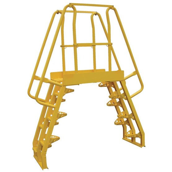 Vestil COLA-6-56-56 Alternating Step Cross-over Ladder-1