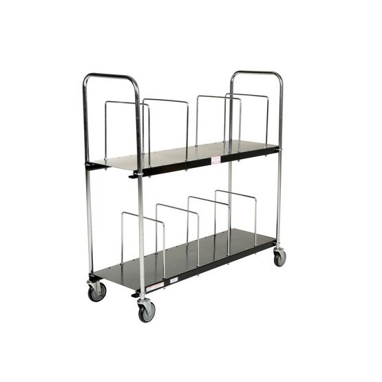 Vestil CTC-1856-B Portable Carton Cart - Two Tier-4