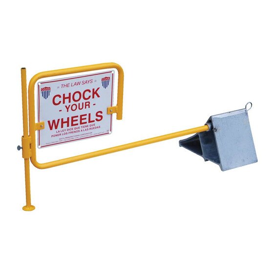 Vestil CWS-13 Aluminum Wheel Chock With Flag-1
