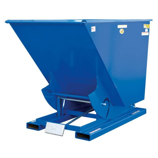 Vestil D-150-HD Self Dumping Hopper - Heavy Duty - Blue-2