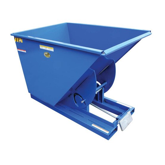 Vestil D-150-HD Self Dumping Hopper - Heavy Duty - Blue-4