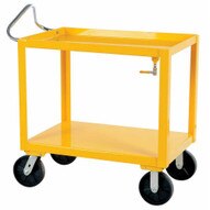 Vestil DH-PH4-2472-D Ergo Handle Cart Wdrain 24 X 72 Yellow-1