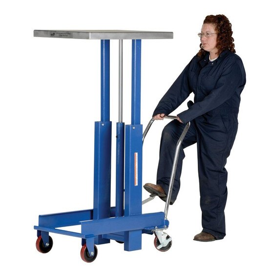 Vestil DIE-2430-36-C Ergo Manual Chrome Platform Table 37 In-1
