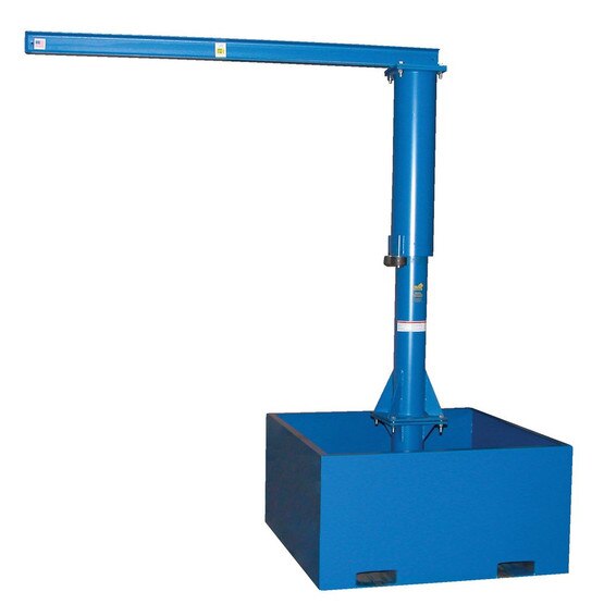 Vestil JIB-CB-25-10-10 Portable Jib Crane - Fork Tube Base-1