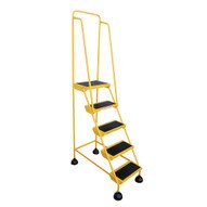 Vestil LAD-5-Y Commercial Spring Loaded Rolling Ladder-3