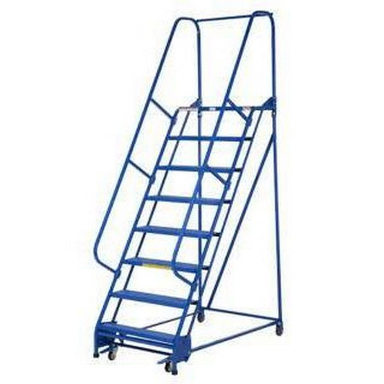 Vestil LAD-PW-32-7-P 7 Step Perforated Portable Warehouse Ladder Top Step 70-2
