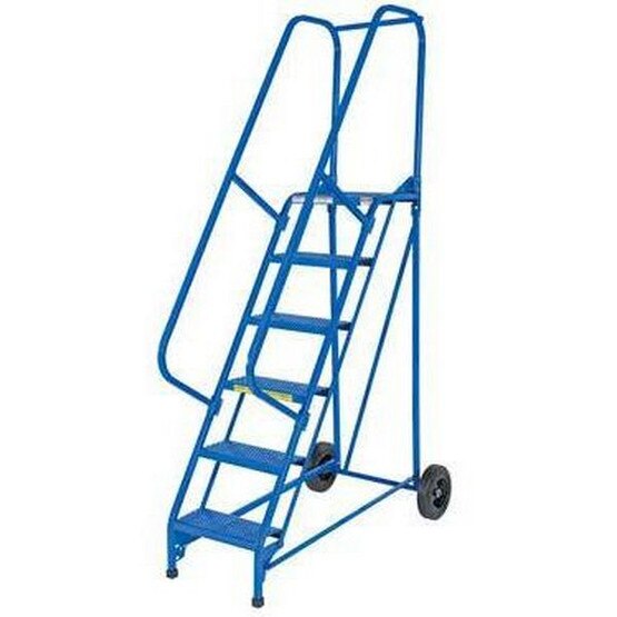 Vestil LAD-RAF-11-24-P-EZ 11 Step Perforated Roll A Fold Ladder Top Step 110-3