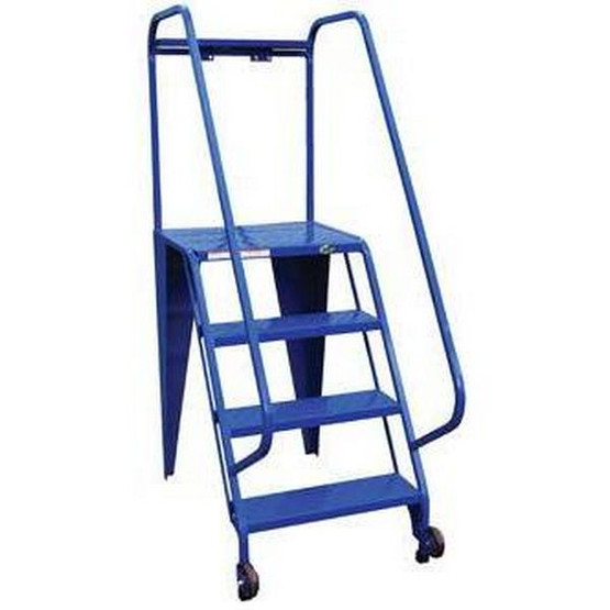 Vestil LAD-TRS-50-4-P 4 Step Perforated Tip N Roll Straddle Ladder Top Step 40-1