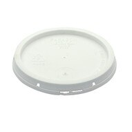 Vestil LID-1-PWT Pail Lid - Plastic White - Tear Tab-1