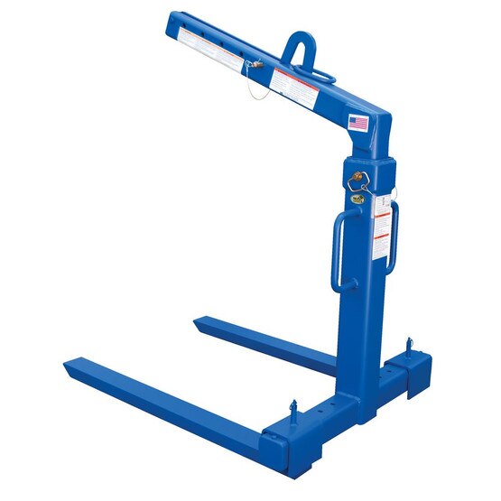 Vestil Steel Overhead Load Lifter Adjustable 42 In. Fork 4000 Lb Capacity Blue Ola 4 42
