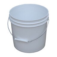 Vestil PAIL-2-PWS Pail - Steel Handle - White- Open Head-1