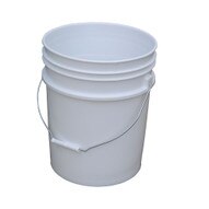 Vestil PAIL-54-PWS Pail - Steel Handle - White - Open Head-1