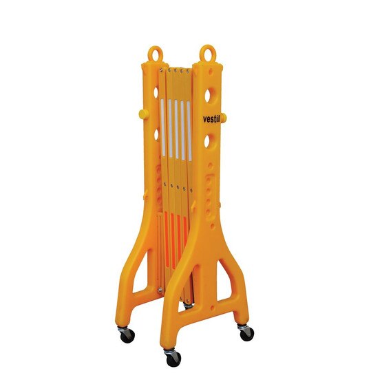 Vestil PEXGATE-30-C Plastic Safety Expand-a-gate W Casters-1