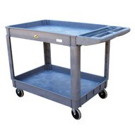 Vestil PLSC-2-2436 Plastic Utility Service Cart-1
