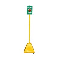 Vestil PYSB-W-Y Pyramid Sign Base With Pole - With Wheels-1