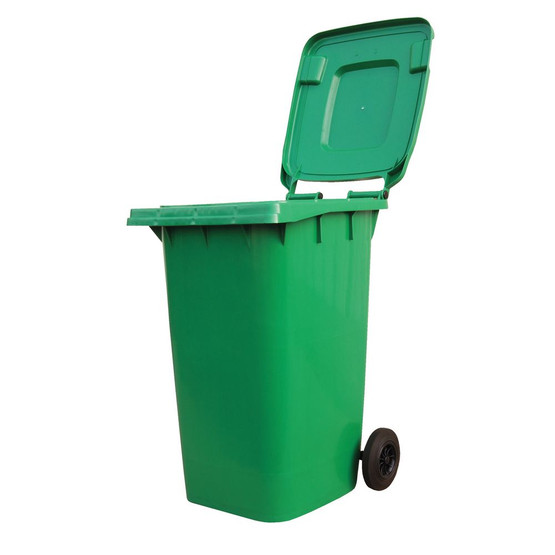 Vestil TH-64-GRN Green Polyethylene Trash Can-2